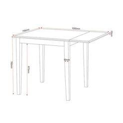 Vienna 2 Seater Square Flip Top Dining Table With 2 Chairs -Dunelm Shop 1000096844 alt03