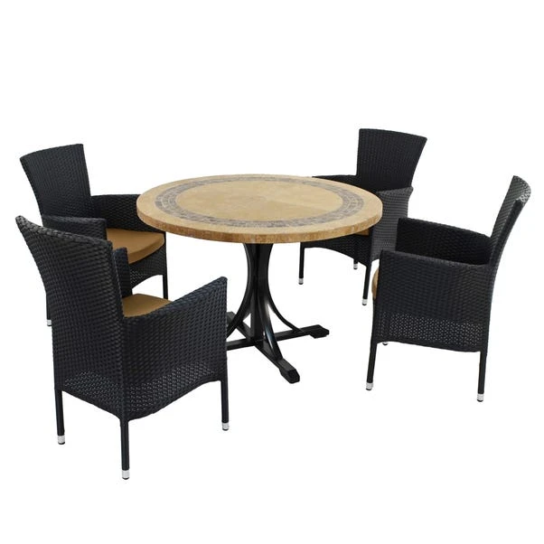 Byron Manor Vermont Black 4 Seat Dining Set 4 Byron Manor Vermont Black 4 Seat Dining Set - Image 2