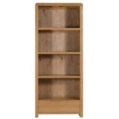 Curve Tall Bookcase, Oak 7 Curve Tall Bookcase, Oak -Dunelm Shop 1000169310 alt02
