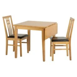 Vienna 2 Seater Square Flip Top Dining Table With 2 Chairs