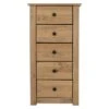 Panama 5 Drawer Chest, Pine -Dunelm Shop 30359262