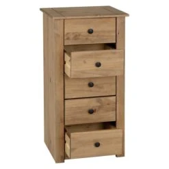 Panama 5 Drawer Chest, Pine -Dunelm Shop 30359262 alt03