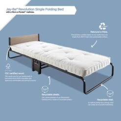 Revolution Folding Bed Frame With Pocket Spring Mattress -Dunelm Shop 30539584 alt03