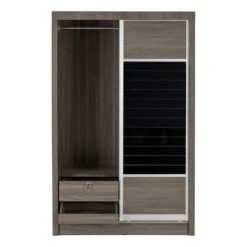 Lennon Sliding Double Wardrobe, Black -Dunelm Shop 30541721 alt02