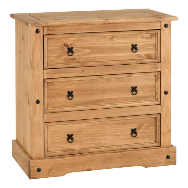 Corona 3 Drawer Chest, Pine 4 Corona 3 Drawer Chest, Pine - Image 2
