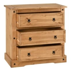 Corona 3 Drawer Chest, Pine 14 Corona 3 Drawer Chest, Pine -Dunelm Shop 30606173 alt03