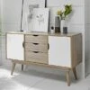 Scandi 3 Drawer White Sideboard -Dunelm Shop 30606916