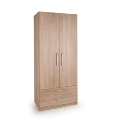 Harmony Holborn Double 2 Drawer Wardrobe, Light Wood