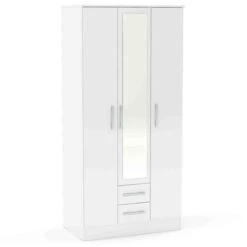 Lynx Triple Wardrobe, Mirrored -Dunelm Shop 30617944
