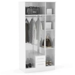 Lynx Triple Wardrobe, Mirrored -Dunelm Shop 30617944 alt02