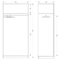 Harmony Euston Double Wardrobe, White -Dunelm Shop 30619258 alt09