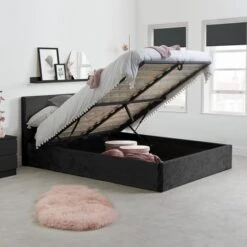 Berlin Crushed Velvet Ottoman Bed Frame -Dunelm Shop 30622149 alt01