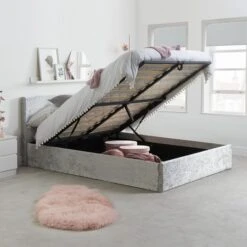 Berlin Crushed Velvet Ottoman Bed Frame -Dunelm Shop 30622150 alt01
