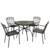 Memphis 91cm Patio Table Set With 4 Mayfield Chairs 1 Memphis 91cm Patio Table Set With 4 Mayfield Chairs -Dunelm Shop 30651958