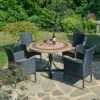 Byron Manor Vermont Black 4 Seat Dining Set -Dunelm Shop 30653269