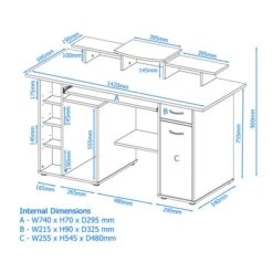 San Diego Desk - Beech -Dunelm Shop 30661471 alt09