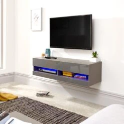 Galicia LED Floating Wall TV Unit For TVs Up To 55" -Dunelm Shop 30662620