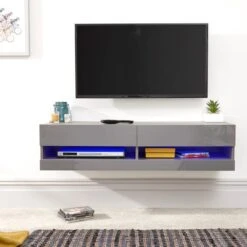 Galicia LED Floating Wall TV Unit For TVs Up To 55" -Dunelm Shop 30662620 alt03