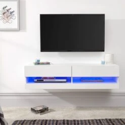 Galicia LED Floating Wall TV Unit For TVs Up To 55" -Dunelm Shop 30662651 alt02