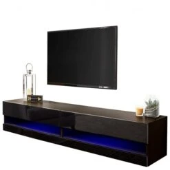 Galicia LED Extra Wide Floating Wall TV Unit For TVs Up To 80" -Dunelm Shop 30662655 alt02