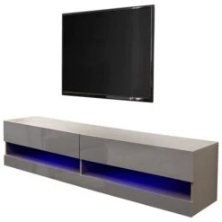 Galicia LED Extra Wide Floating Wall TV Unit For TVs Up To 80" -Dunelm Shop 30662656 alt05