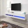 Galicia LED Extra Wide Floating Wall TV Unit For TVs Up To 80" -Dunelm Shop 30662657