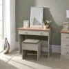 Kendal 2 Drawer Dressing Table Set With Mirror, Grey -Dunelm Shop 30662664
