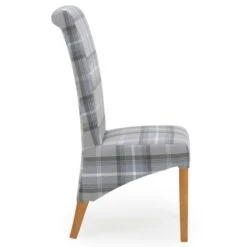 Set Of 2 Chester Dining Chairs, Woven Check Fabric -Dunelm Shop 30662746 alt03
