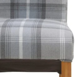 Set Of 2 Chester Dining Chairs, Woven Check Fabric -Dunelm Shop 30662746 alt06
