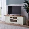 Compton Ivory Wide TV Unit With Baskets For TVs Up To 60" -Dunelm Shop 30685658
