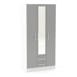 Lynx Triple Wardrobe, Mirrored -Dunelm Shop 30693711 alt01
