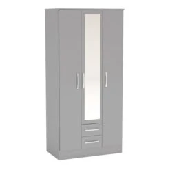 Lynx Triple Wardrobe, Mirrored -Dunelm Shop 30693712 alt01