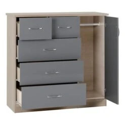 Nevada Small Single 5 Drawer Wardrobe -Dunelm Shop 30694090 alt03