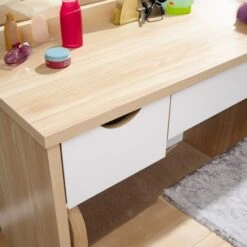 Elizabeth 3 Drawer Dressing Table Set With Mirror -Dunelm Shop 30705685 alt03