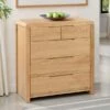 Curve 5 Drawer Chest, Oak -Dunelm Shop 30705734