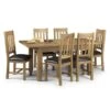 Astoria 4-6 Seater Rectangular Extendable Dining Table With 6 Chairs, Solid Oak -Dunelm Shop 30705856