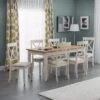 Davenport 4-6 Seater Rectangular Extendable Dining Table With 6 Chairs, Off White -Dunelm Shop 30705893