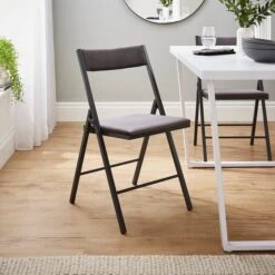 Emily Folding Dining Chair, Velvet -Dunelm Shop 30724556
