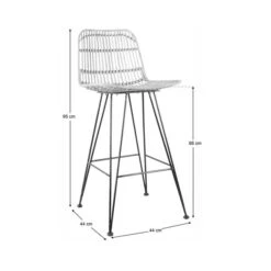 Pax Counter Height Stool, Rattan -Dunelm Shop 30748322 alt09