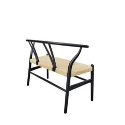 Lara Wishbone 2 Seater Dining Bench, Beech Wood, 110cm -Dunelm Shop 30751699 alt04