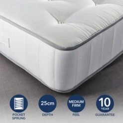 Fogarty Dreamy Comfort Wool 1500 Pocket Sprung Mattress