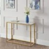 Scala Marble Effect Gold Console Table 1 Scala Marble Effect Gold Console Table -Dunelm Shop 30765349
