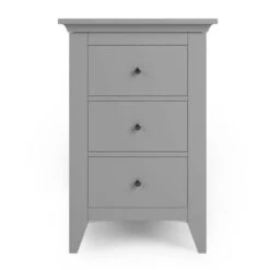 Lynton 3 Drawer Bedside Table, Grey -Dunelm Shop 30768451 alt02