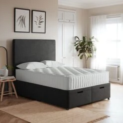 Luxury End Ottoman Bed Frame, Tweed -Dunelm Shop 30790260