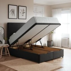 Luxury End Ottoman Bed Frame, Tweed -Dunelm Shop 30790260 alt01