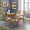 Boden 4 Seater Rectangular Dining Table With 4 Ibsen Chairs, Oak Veneer 1 Boden 4 Seater Rectangular Dining Table With 4 Ibsen Chairs, Oak Veneer -Dunelm Shop 30794149