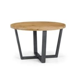 Brooklyn 4 Seater Round Dining Table With 4 Monroe Chairs, Solid Oak -Dunelm Shop 30794162 alt01