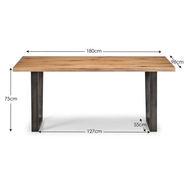 Brooklyn 6 Seater Rectangular Dining Table With 4 Soho Chairs And Bench, Solid Oak 9 Brooklyn 6 Seater Rectangular Dining Table With 4 Soho Chairs And Bench, Solid Oak - Image 7