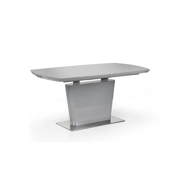 Como 4-6 Seater Rectangular Extendable Dining Table With 6 Chairs, Grey High Gloss 4 Como 4-6 Seater Rectangular Extendable Dining Table With 6 Chairs, Grey High Gloss - Image 2