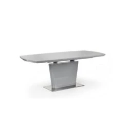 Como 4-6 Seater Rectangular Extendable Dining Table With 6 Chairs, Grey High Gloss 13 Como 4-6 Seater Rectangular Extendable Dining Table With 6 Chairs, Grey High Gloss -Dunelm Shop 30794201 alt02